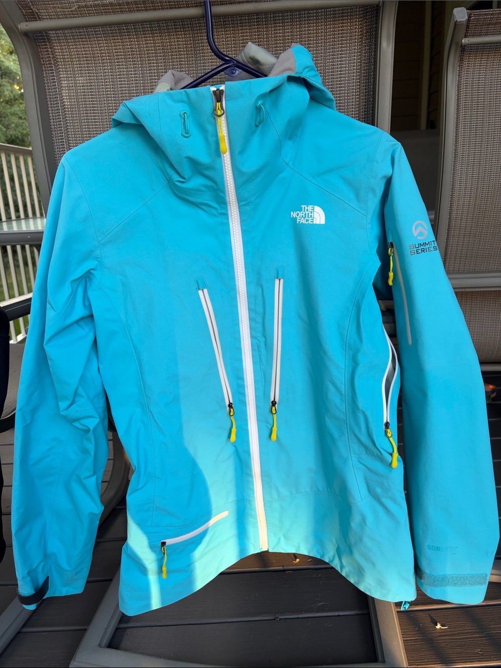The North Face Women's Turquoise Summit Series Hooded Shell Jacket
